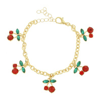 RED CHERRY CHARM BRACELET